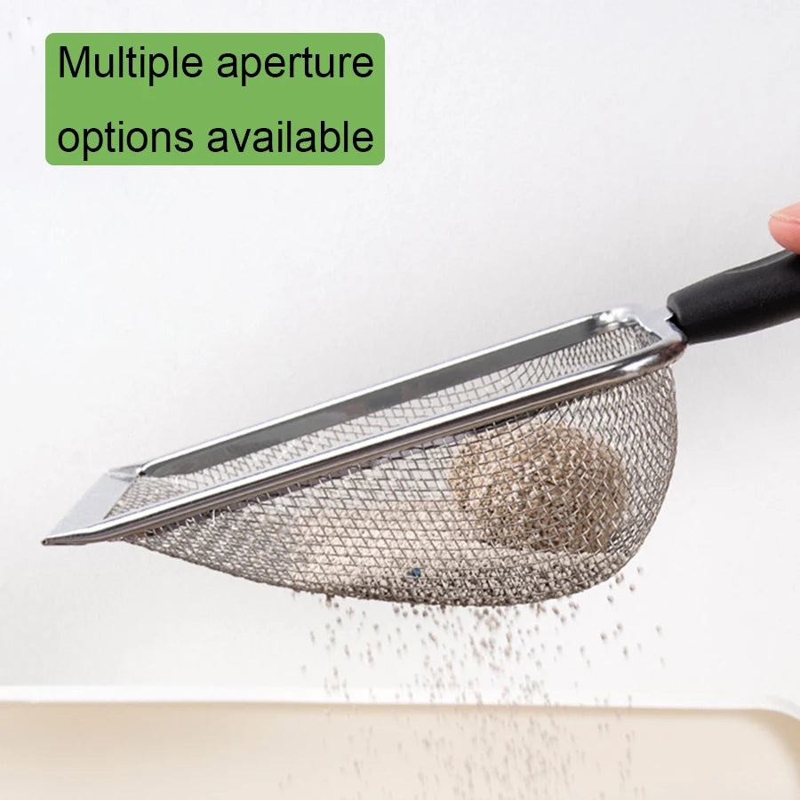 Premium Stainless Steel Cat Litter Scoop with Multi-Hole Design