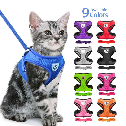 Adjustable Mesh Cat & Dog Harness