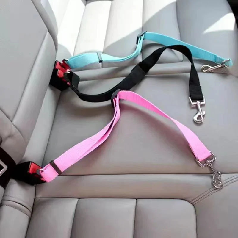 Adjustable Dog & Cat Car Harness with Seat Belt Strap