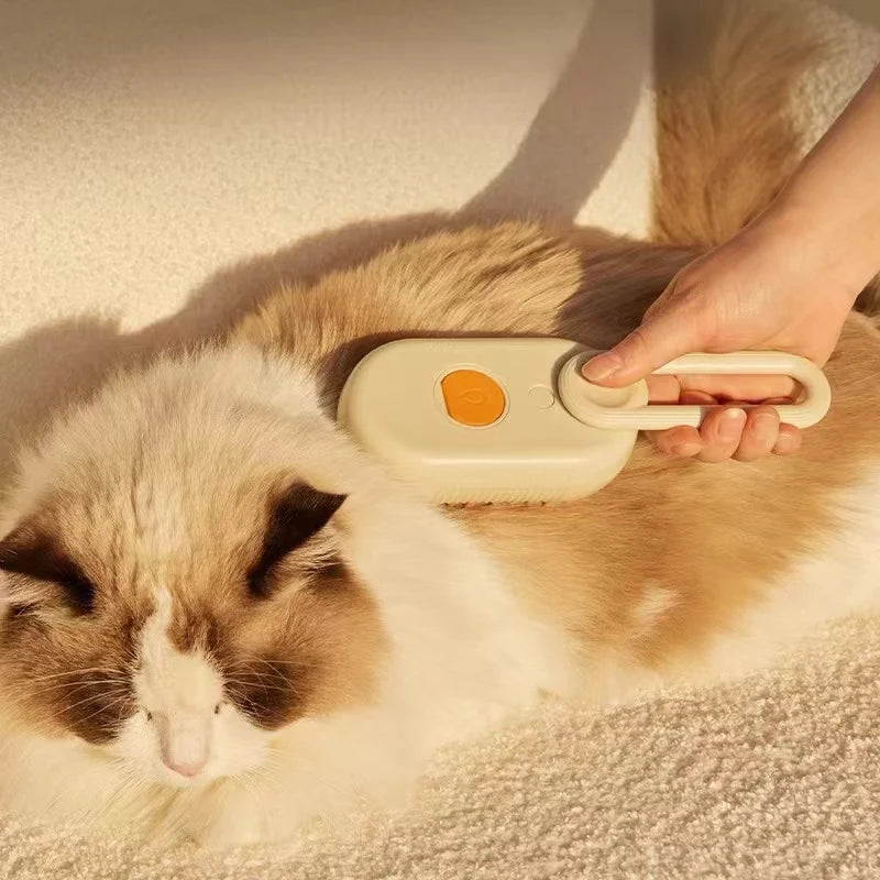 Electric 3-in-1 Pet Grooming Brush with Steam Spray