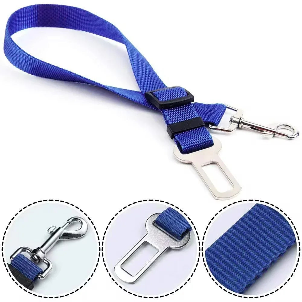 Adjustable Dog & Cat Car Harness with Seat Belt Strap